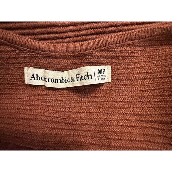 Abercrombie and Fitch Brown Open Back Ribbed Sweater Dress Size MP - Picture 5 of 6